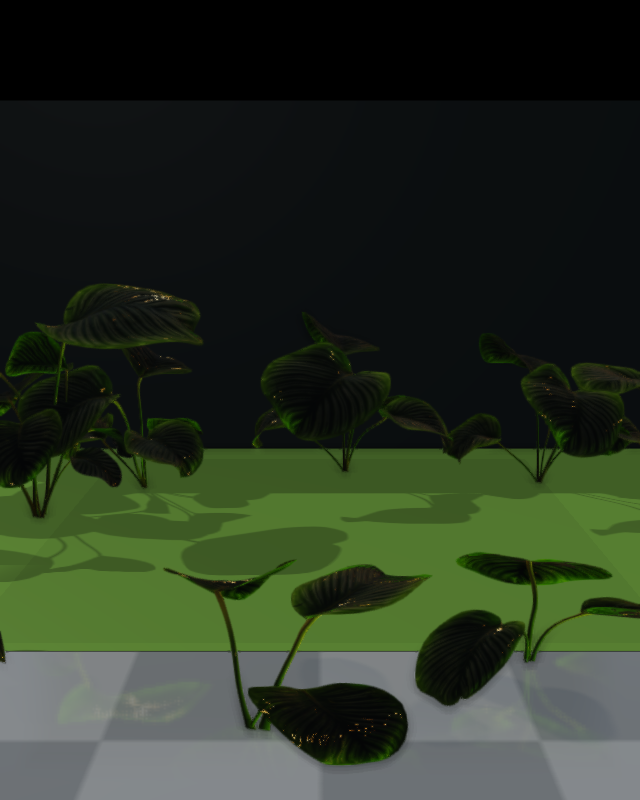 Trees and grass deform under foliageWindEnabled
