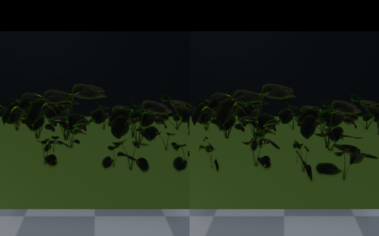 Instanced grass patches