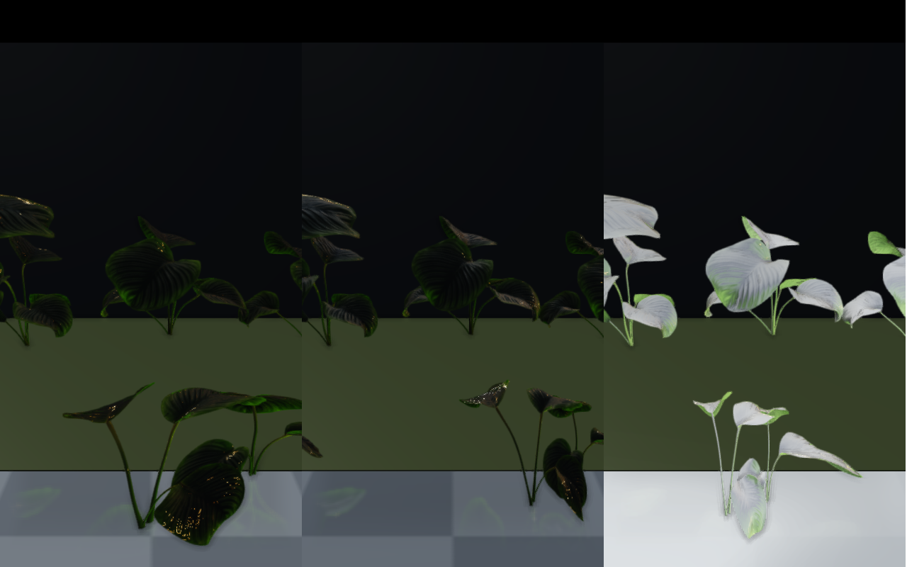 Foliage tinting under weather