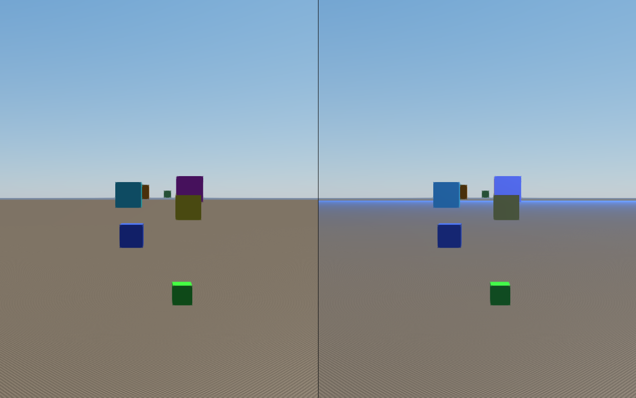 Distance-based atmospheric tinting