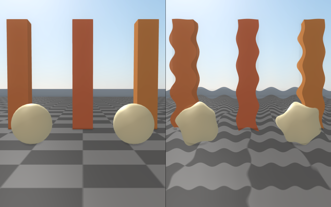 Heat haze UV displacement