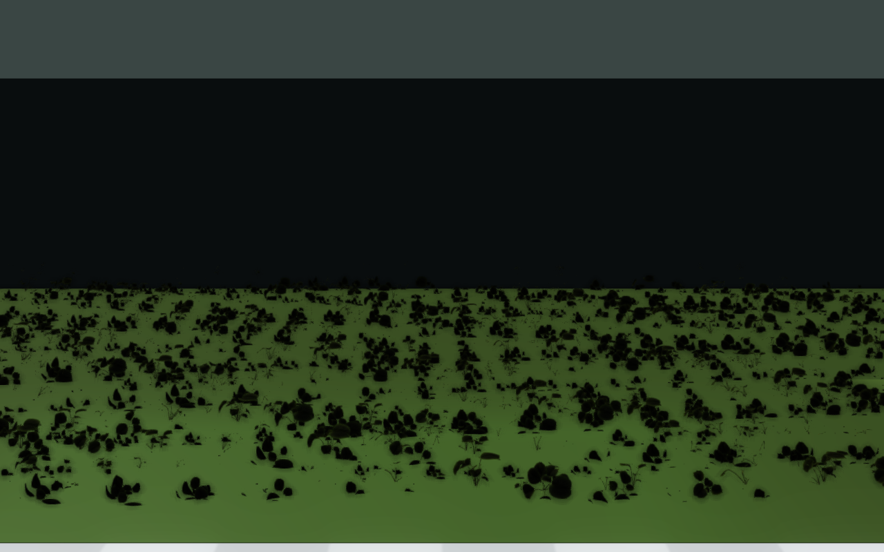 Many thousands of instanced grass blades