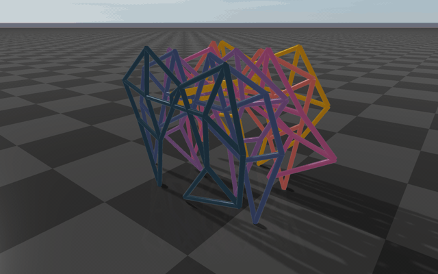 12-legged Strandbeest walking, driven by one crank through 36 closed kinematic loops